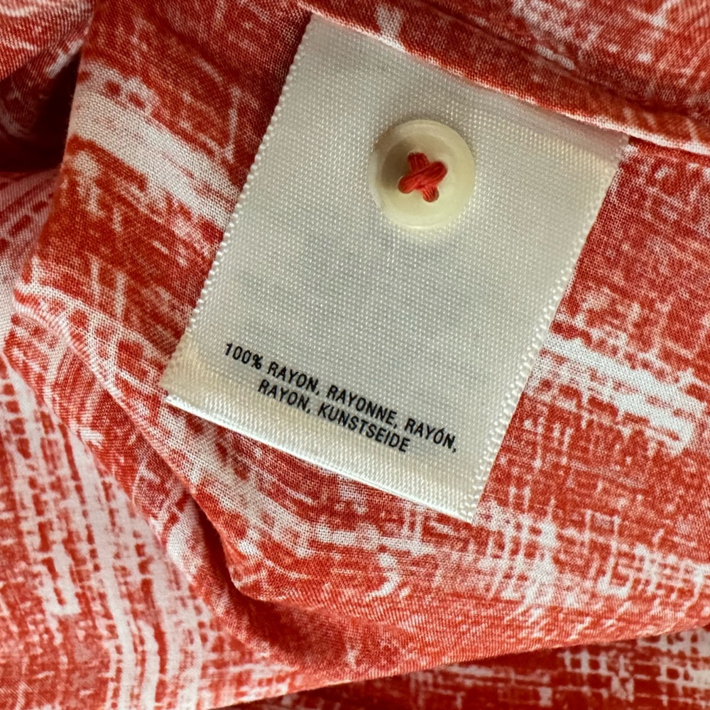 LAST CHANCE JAN 2026 NWT! Anthro Calia Top buttondown shirt red orange 12p - Picture 6 of 15